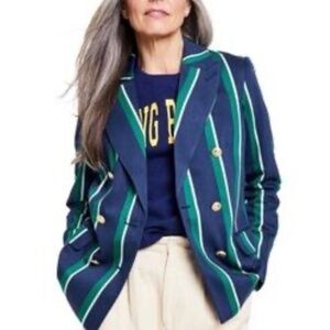 Women's Stripe Double Breasted Blazer - Rowing Blazers x Target NWOT.  Size XS
